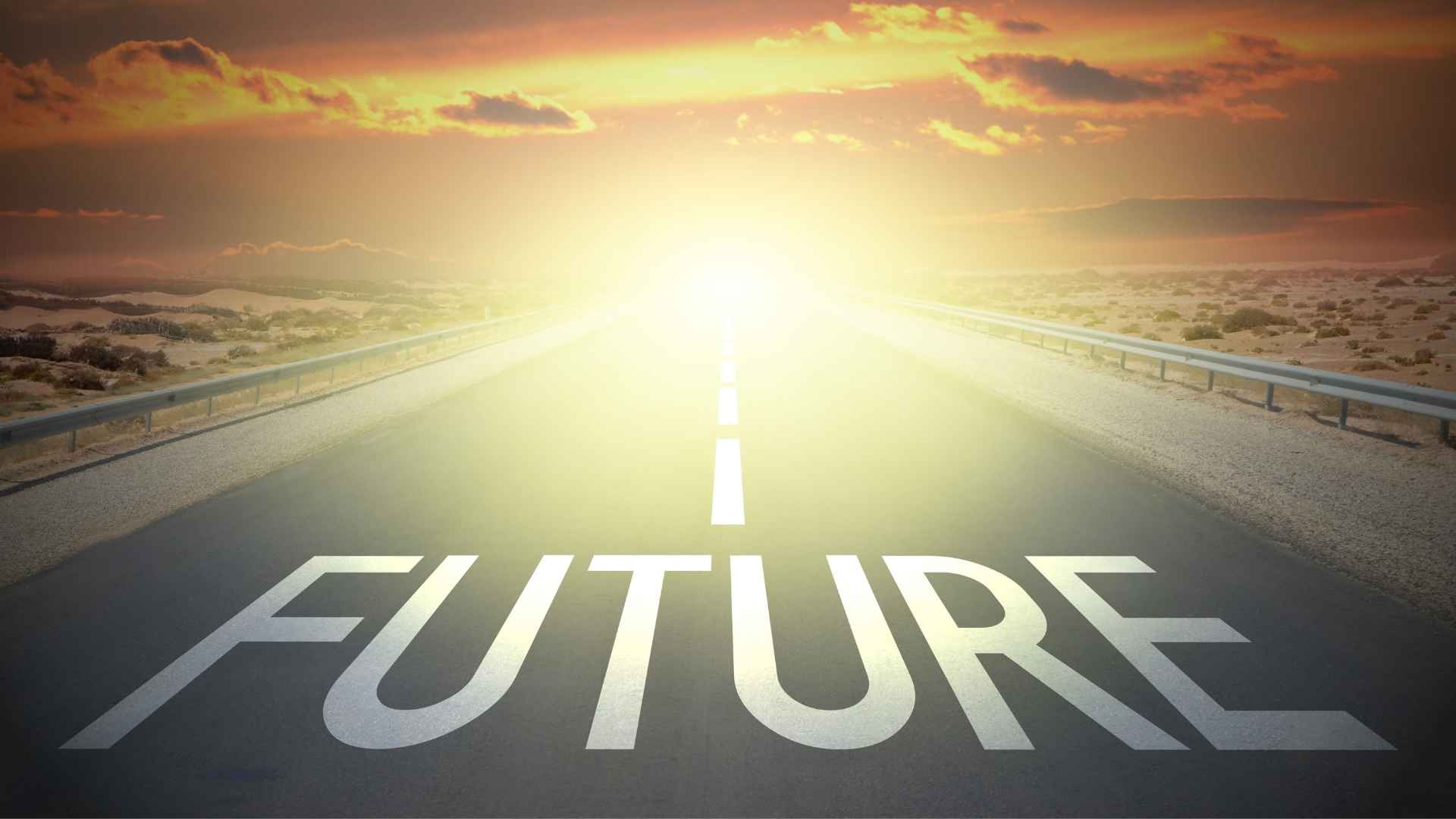 the word future on a road